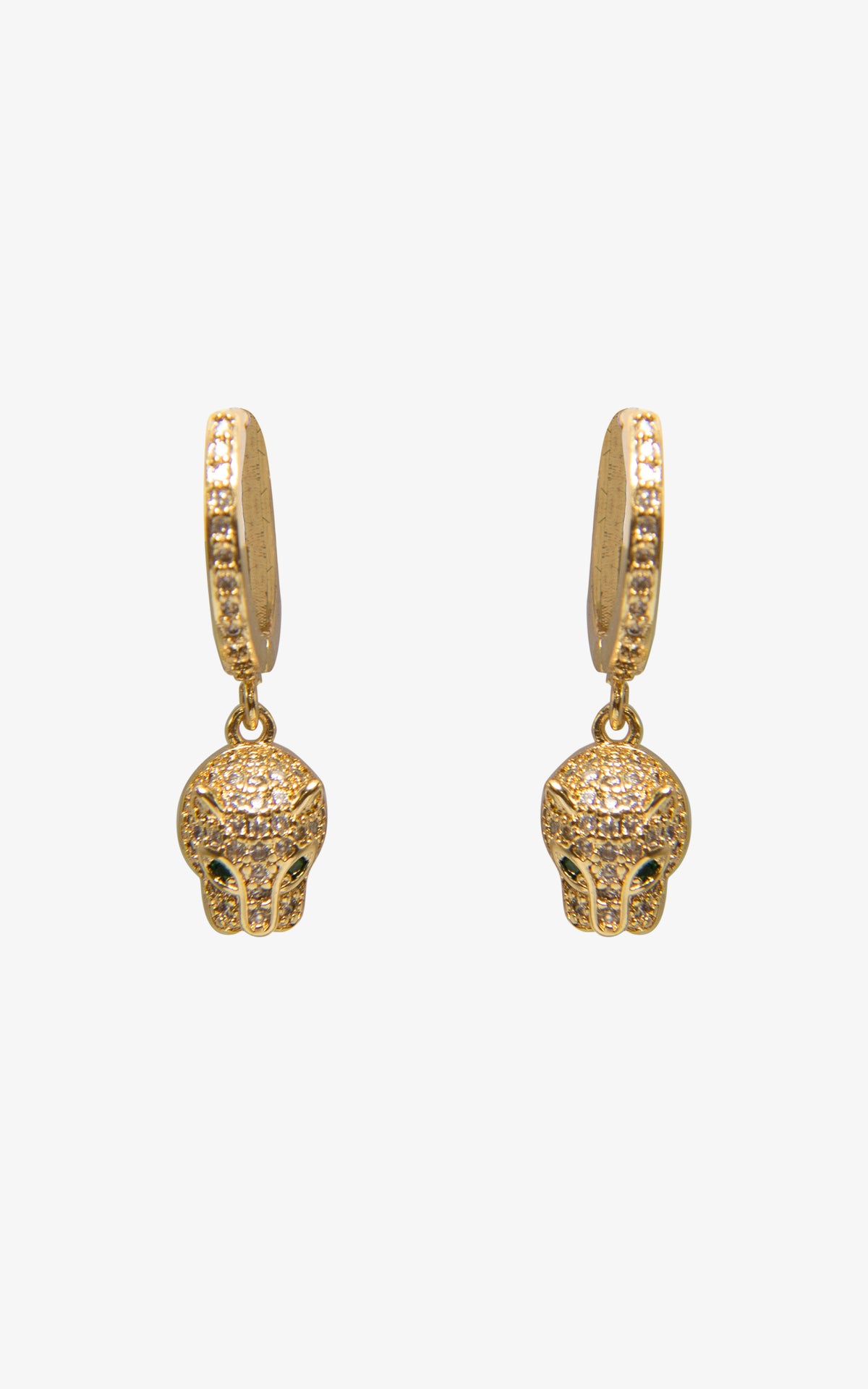 Dazzling Panther Huge Hoop Earrings