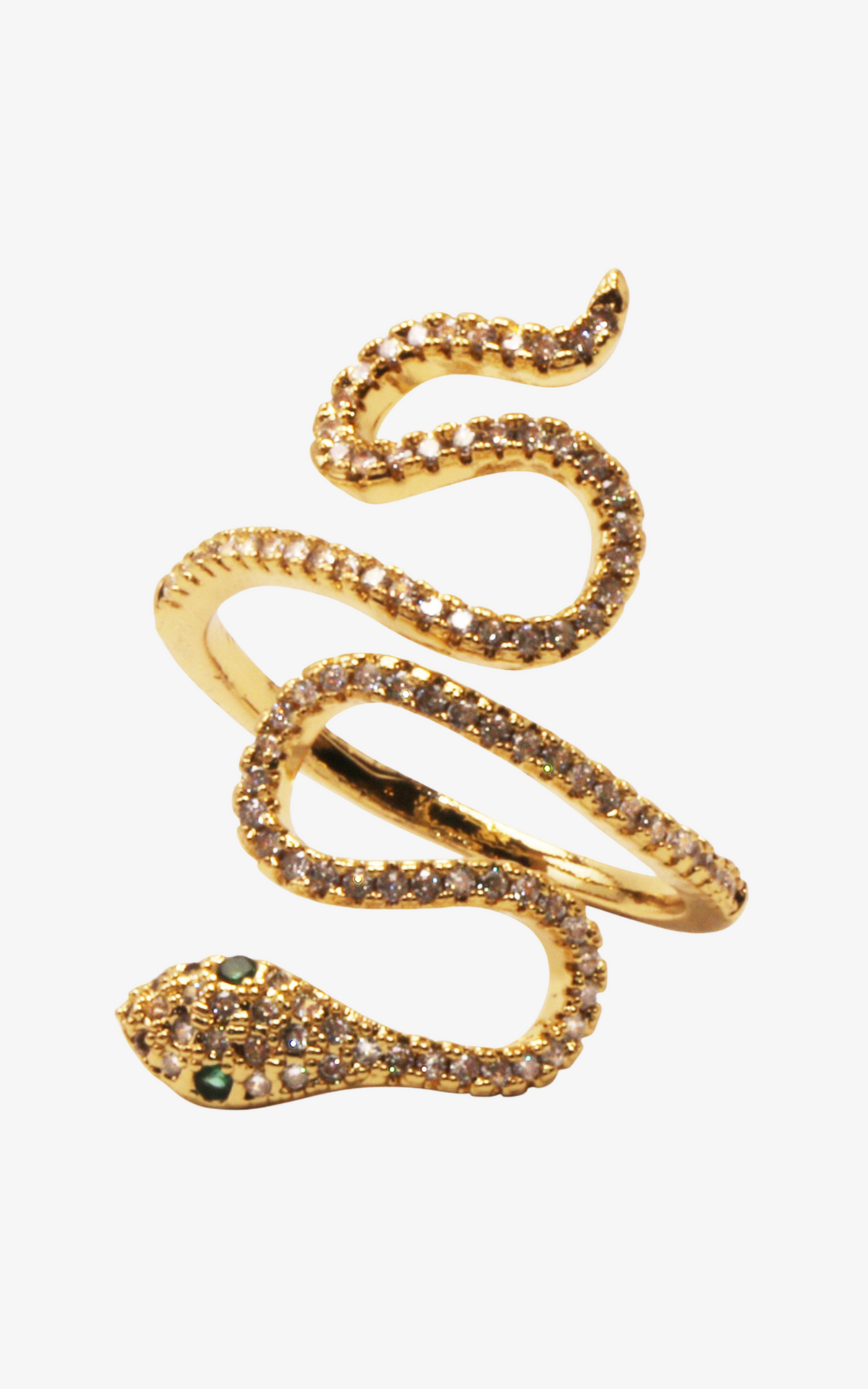 Jeweled Snake Cocktail Ring