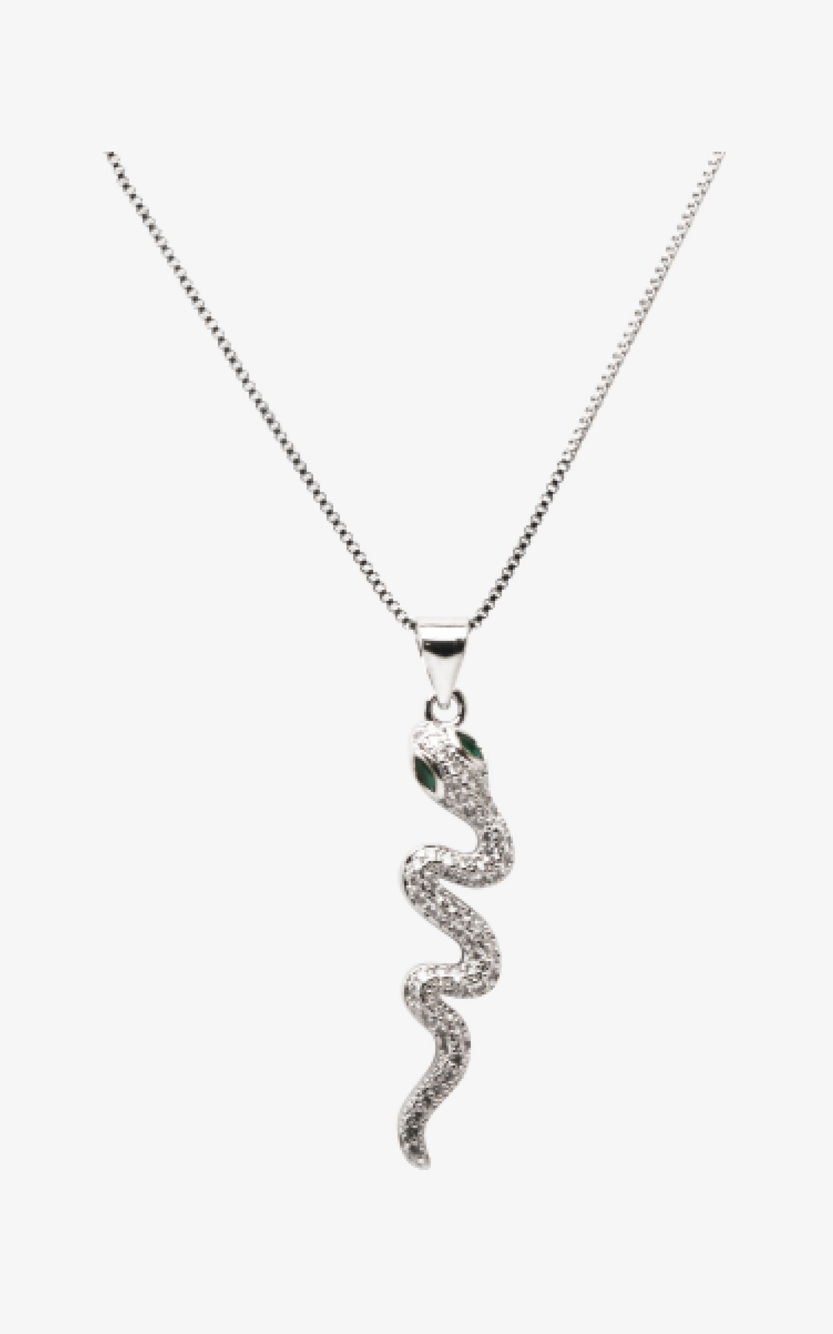 Serpentine Necklace with Jeweled Eyes