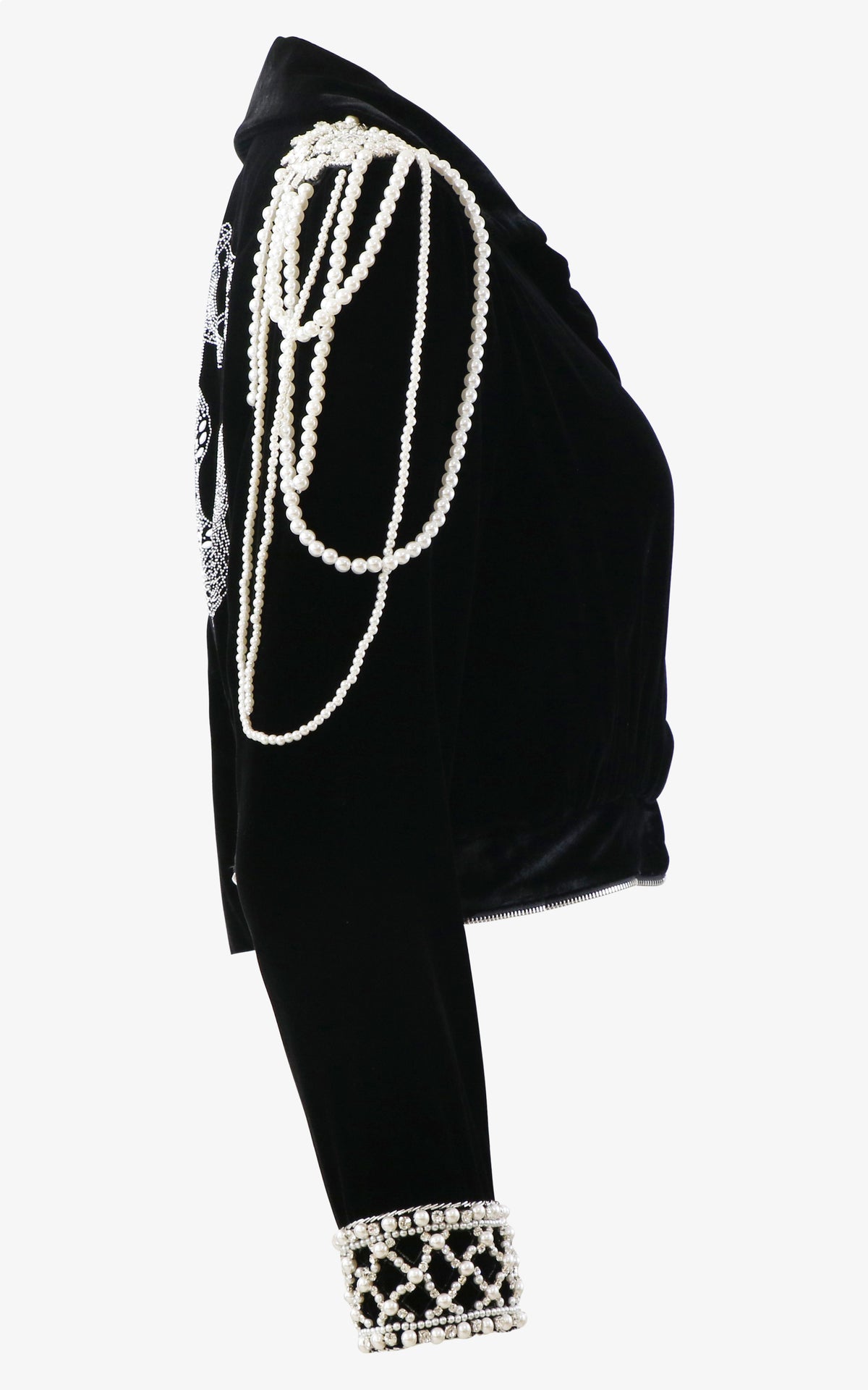 Revelation Royal Cape With Pearl Embellishments