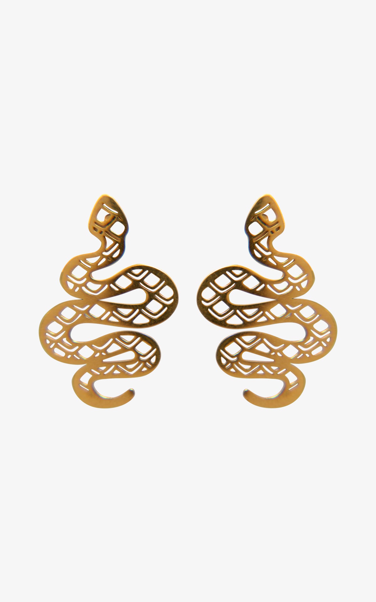 Geometric Snake Earrings