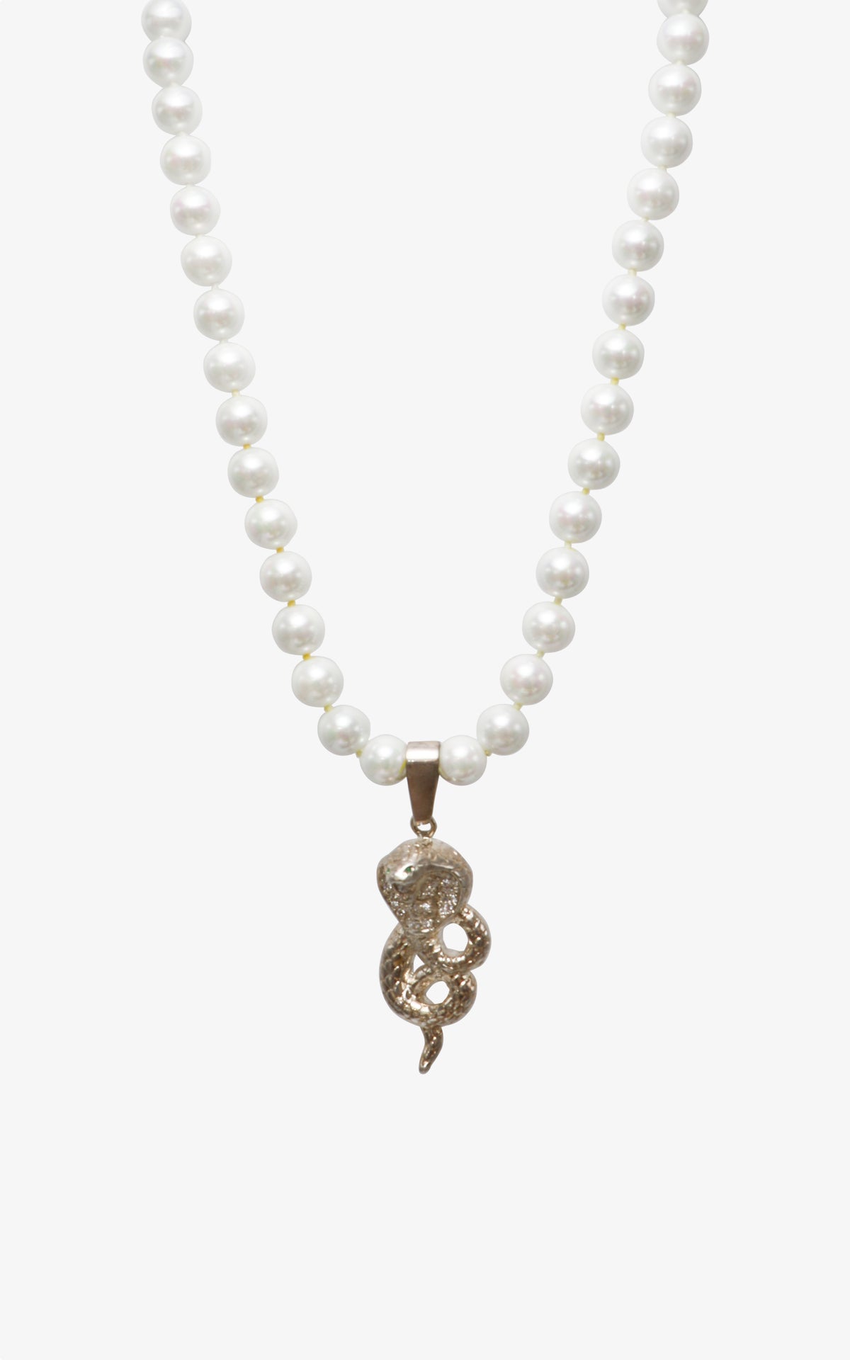 Serpent Pendant Pearl Necklace