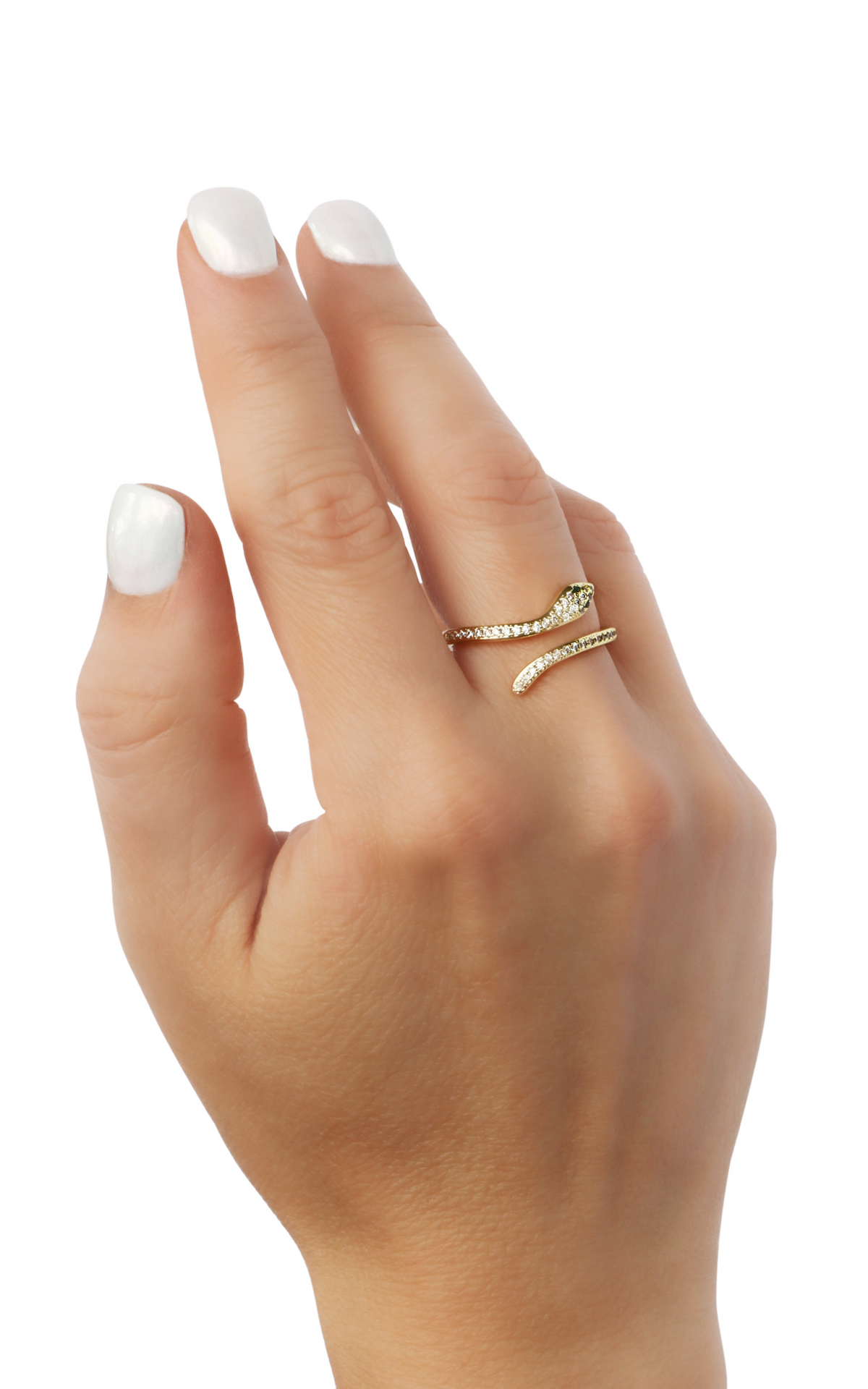 Jeweled Coiled Snake Ring