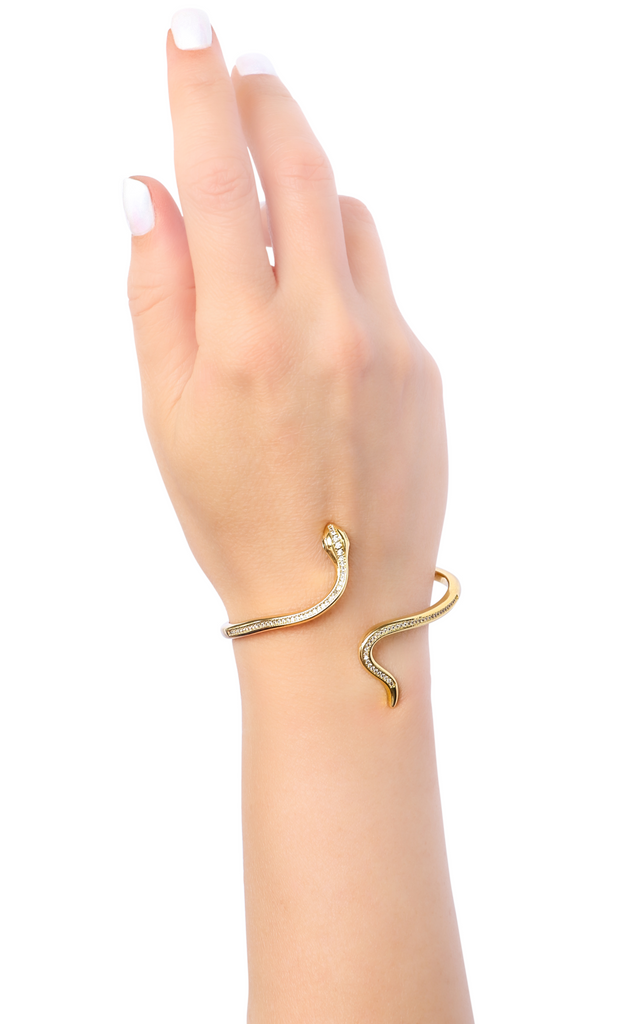 Snake Bracelet, Gold Plated Bracelet, Serpent Bracelet, 14k Gold Snake,  Gift for Her - Etsy